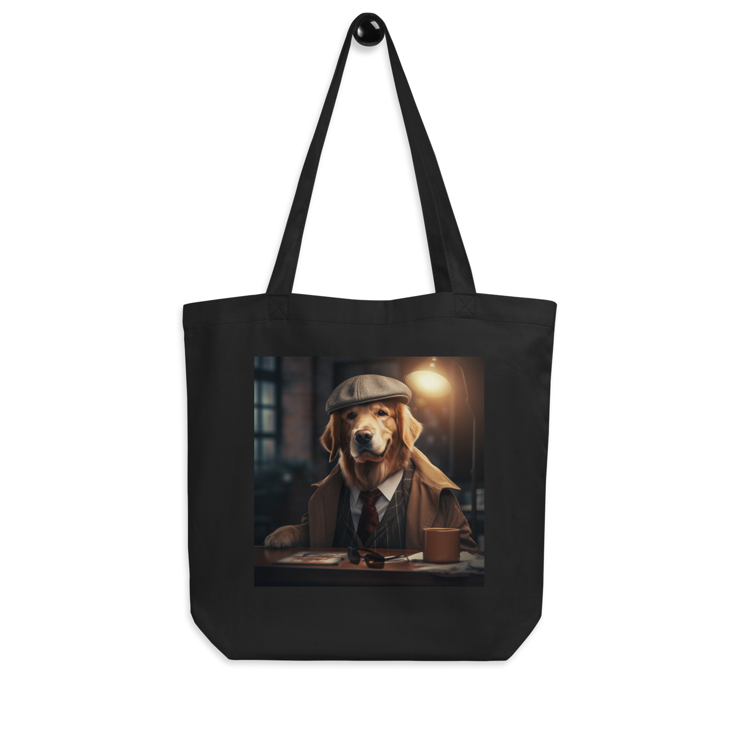 Golden Retriever Detective Eco Tote Bag