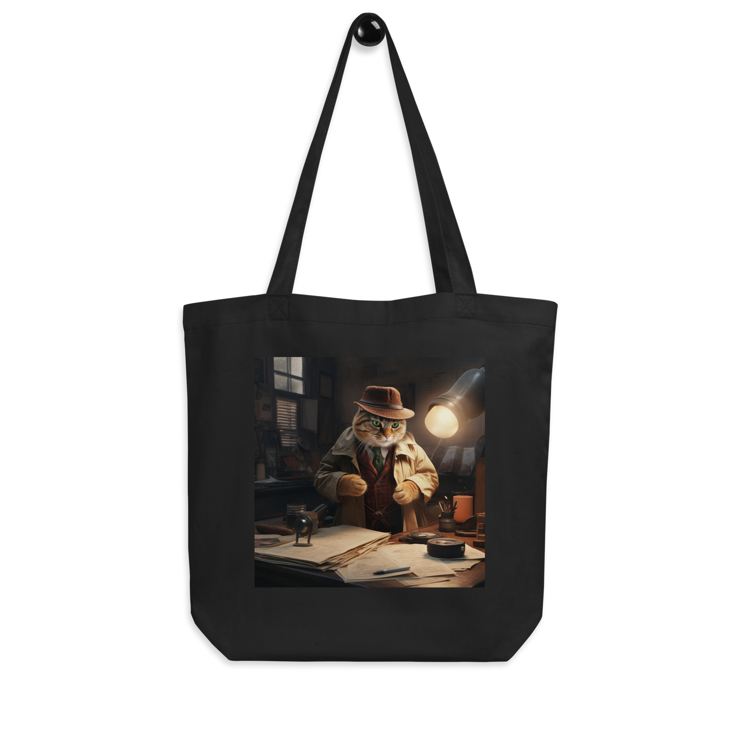 Domestic Shorthair Detective Eco Tote Bag