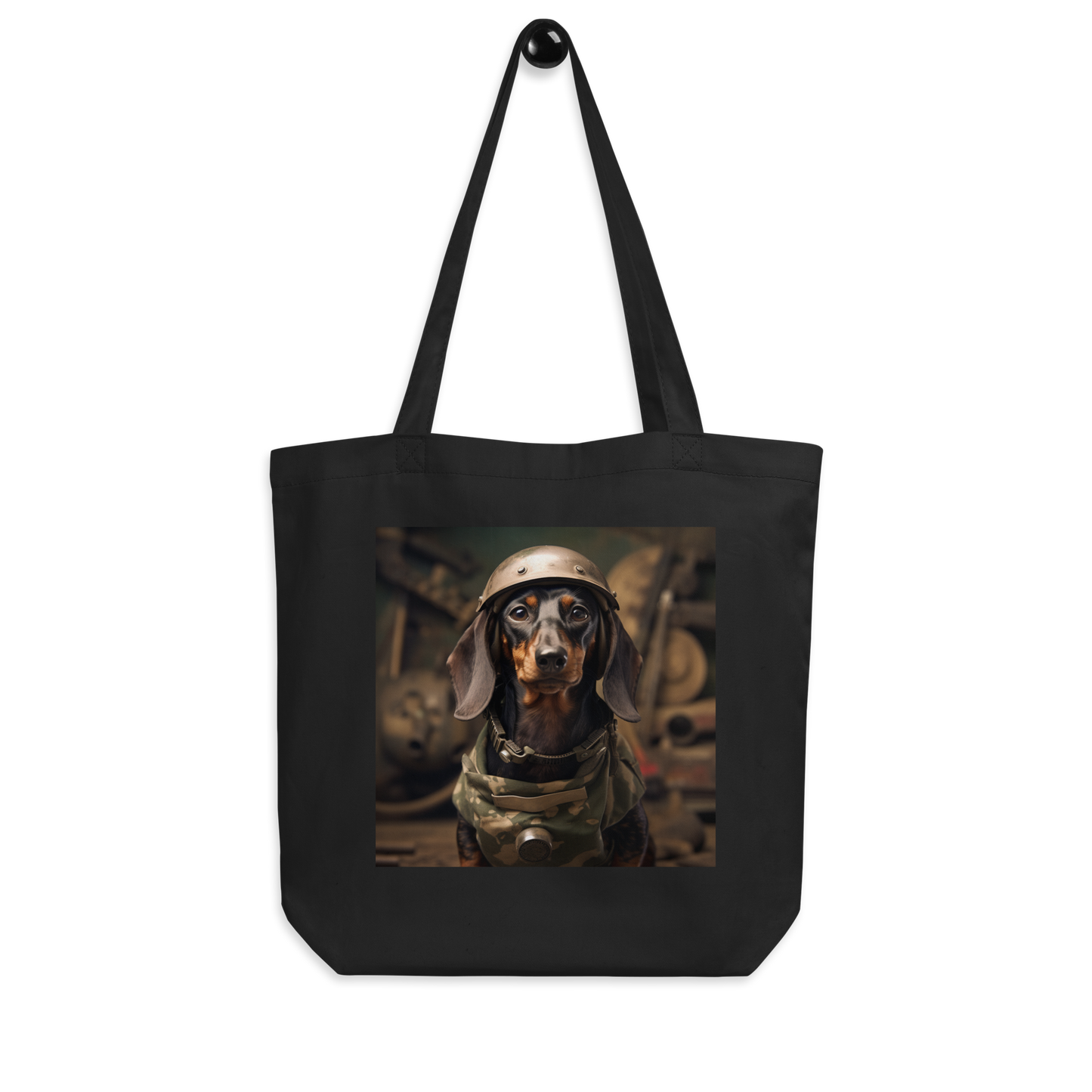 Dachshund Military Person Eco Tote Bag