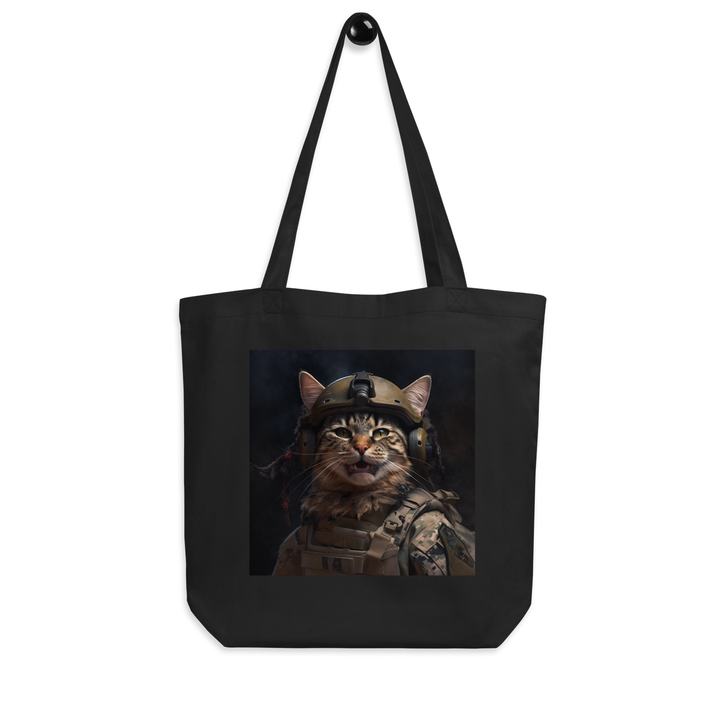 Maine Coon Military Person Eco Tote Bag