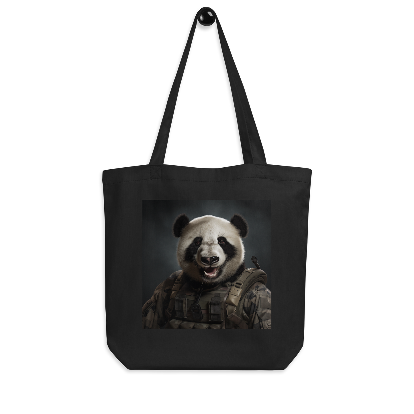 Panda Military Person Eco Tote Bag