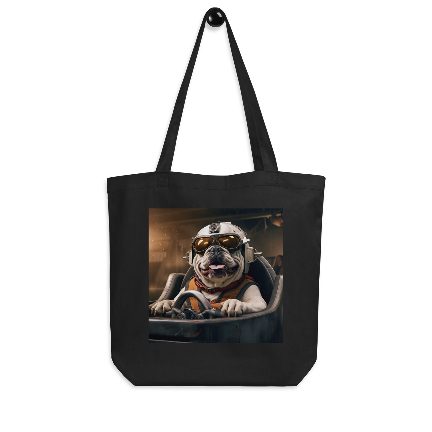 Bulldog F1 Car Driver Eco Tote Bag