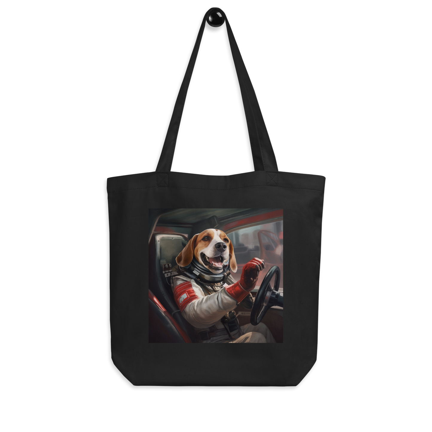 Beagle F1 Car Driver Eco Tote Bag