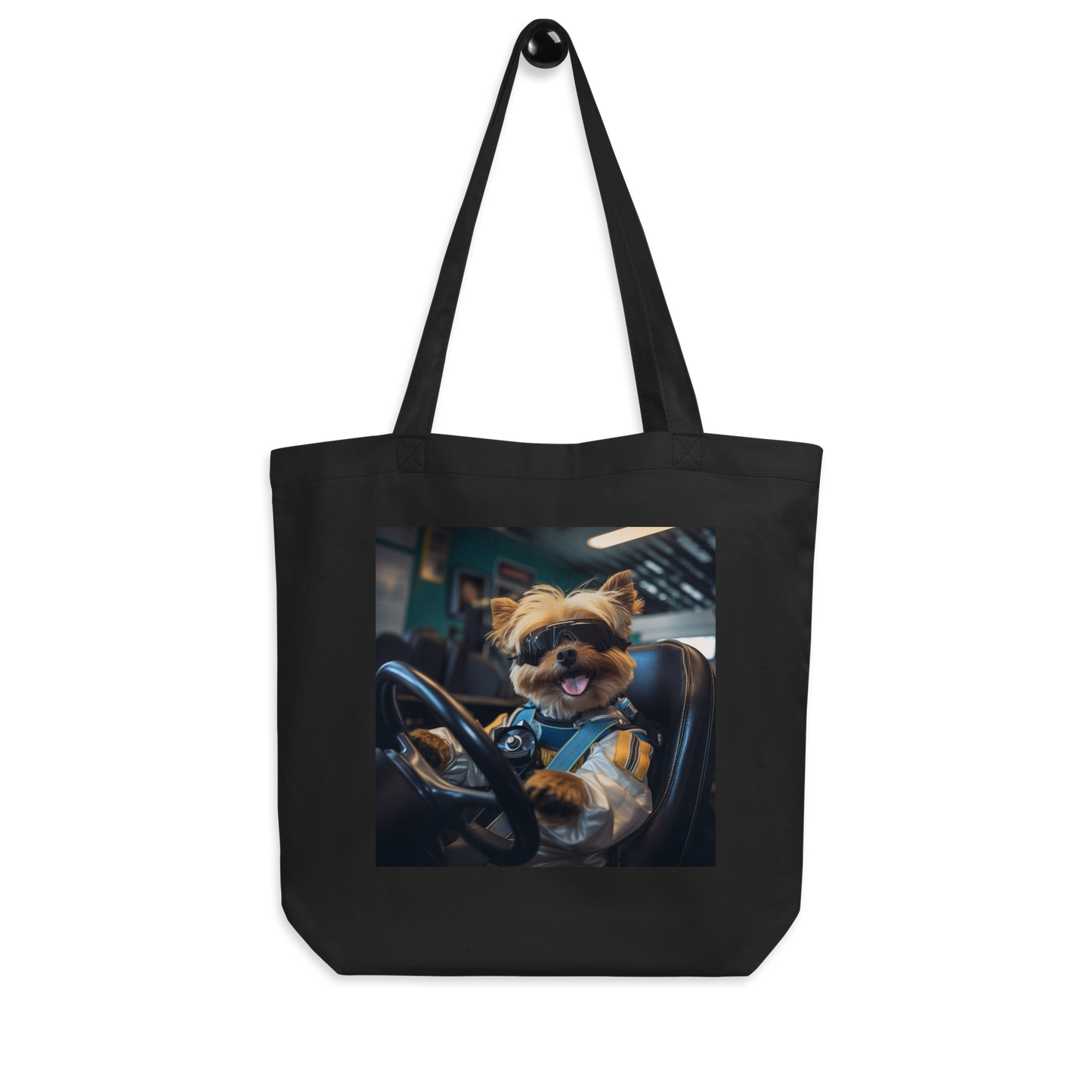 Yorkshire Terrier F1 Car Driver Eco Tote Bag