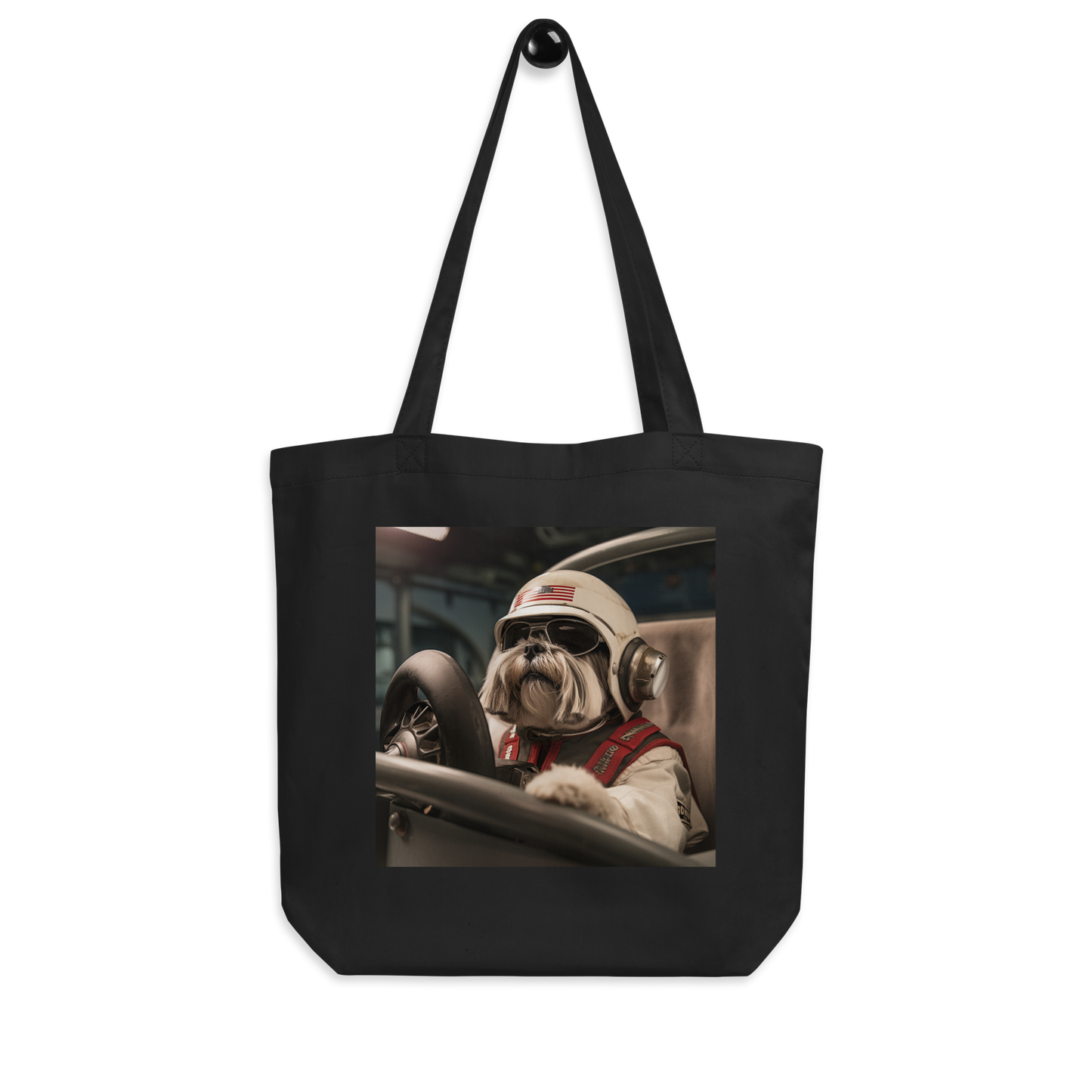 Shih Tzu F1 Car Driver Eco Tote Bag