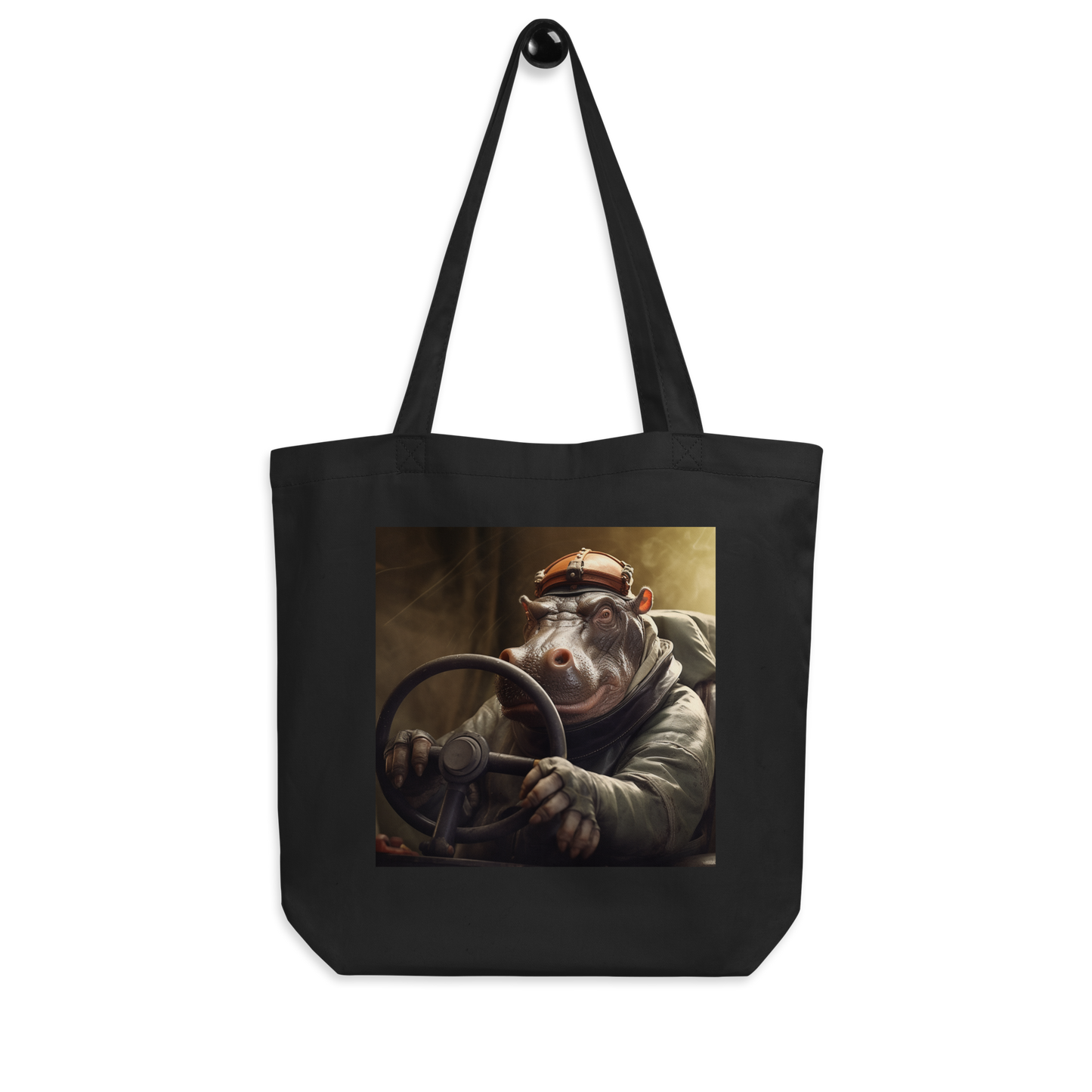 Hippo F1 Car Driver Eco Tote Bag