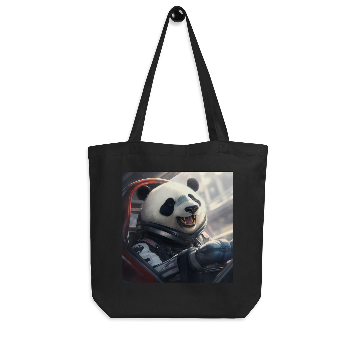 Panda F1 Car Driver Eco Tote Bag