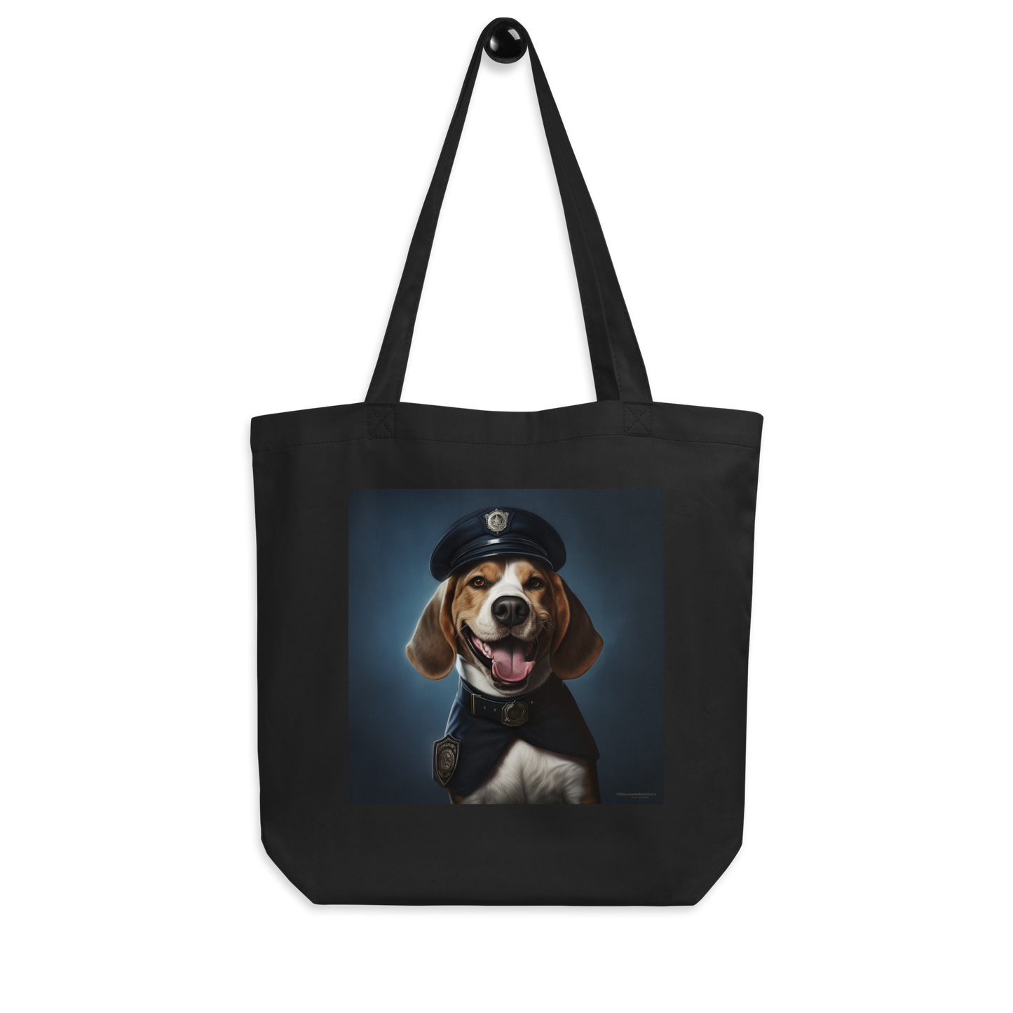 Beagle Police Officer Eco Tote Bag