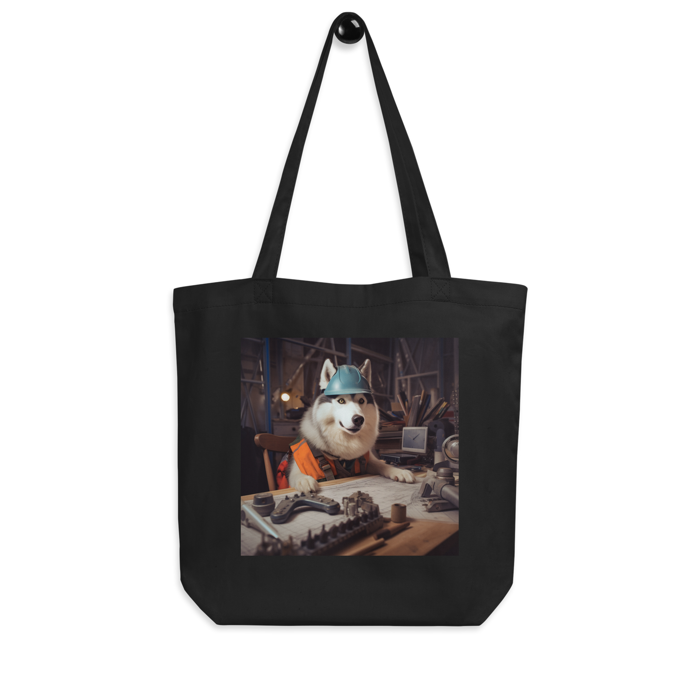 Siberian Husky Engineer Eco Tote Bag