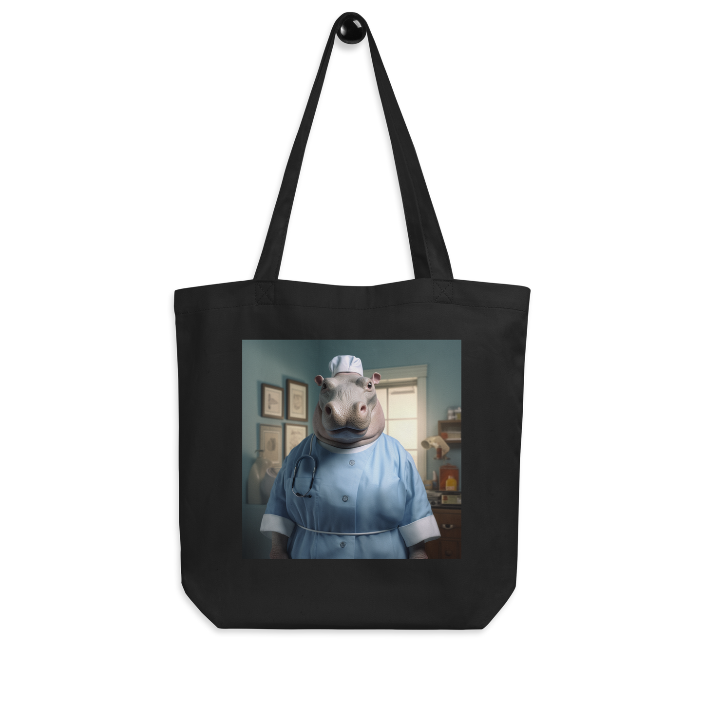 Hippo Nurse Eco Tote Bag