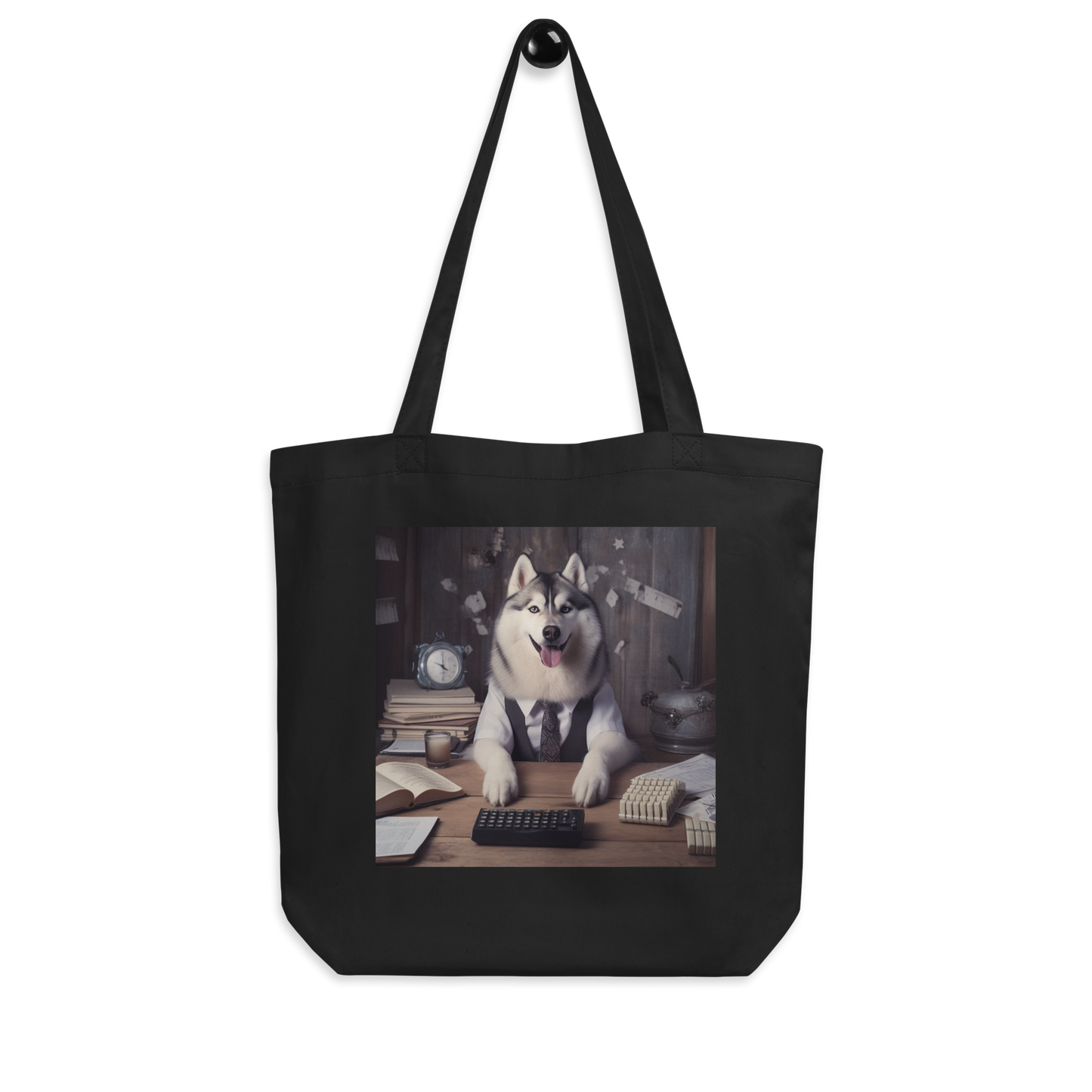 Siberian Husky Accountant Eco Tote Bag