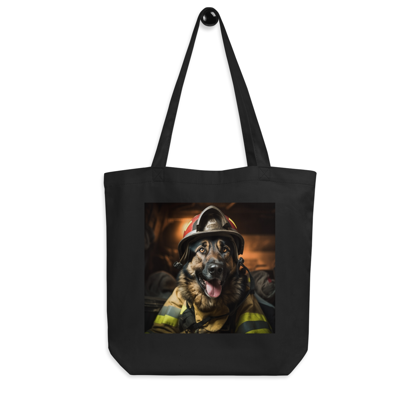 German Shepherd Firefighter Eco Tote Bag