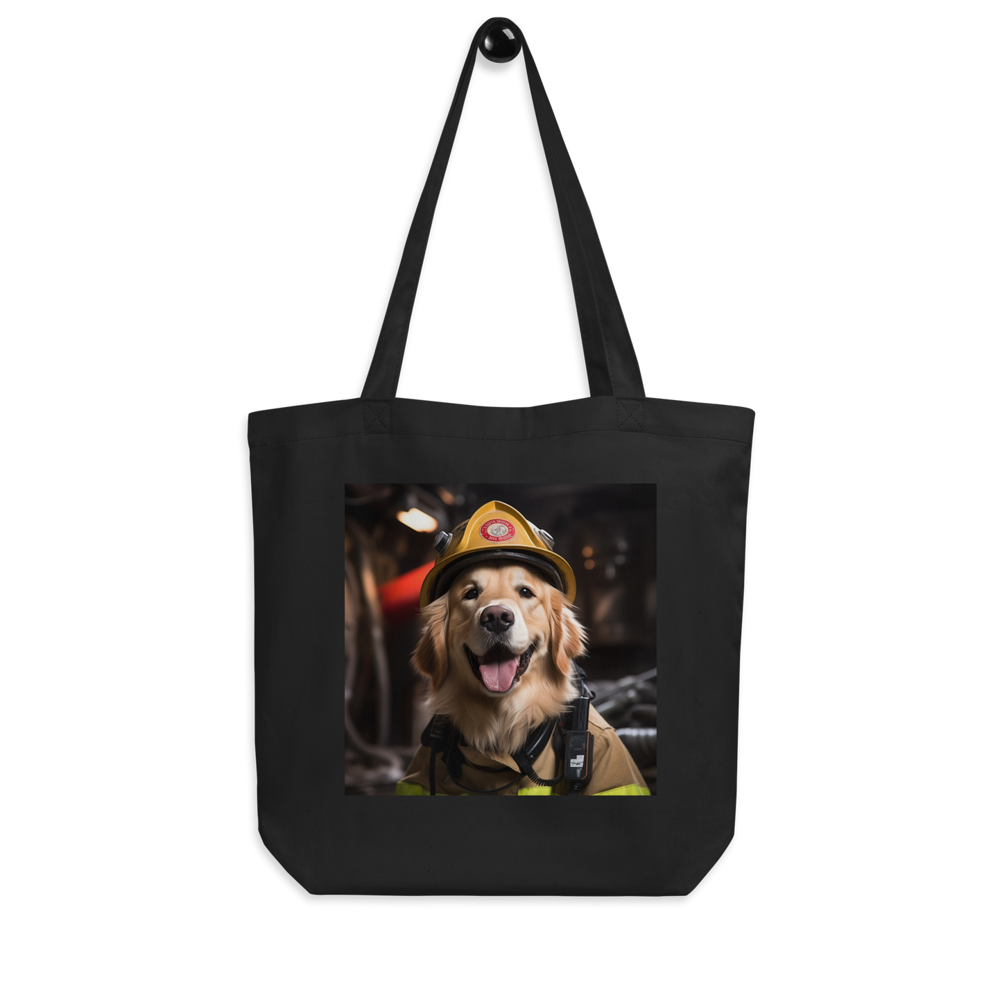 Golden Retriever Firefighter Eco Tote Bag