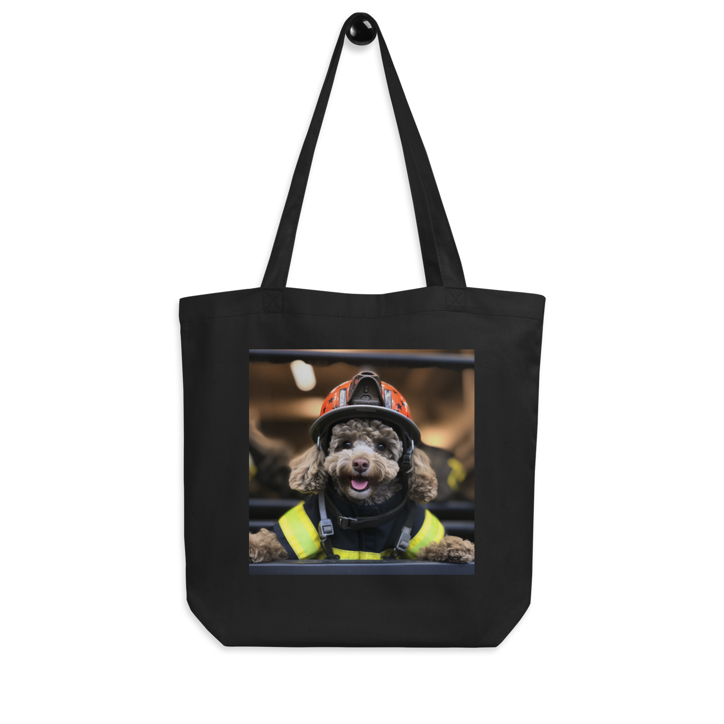 Poodle Firefighter Eco Tote Bag