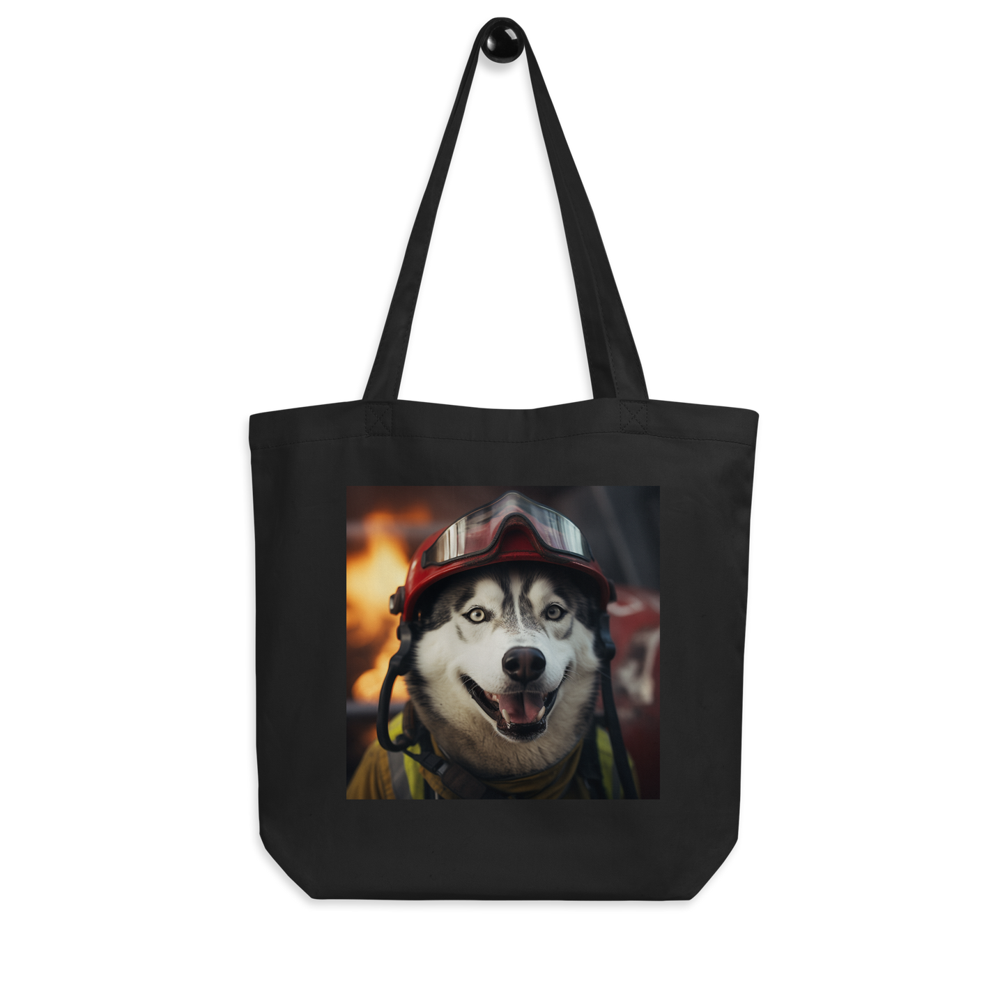 Siberian Husky Firefighter Eco Tote Bag