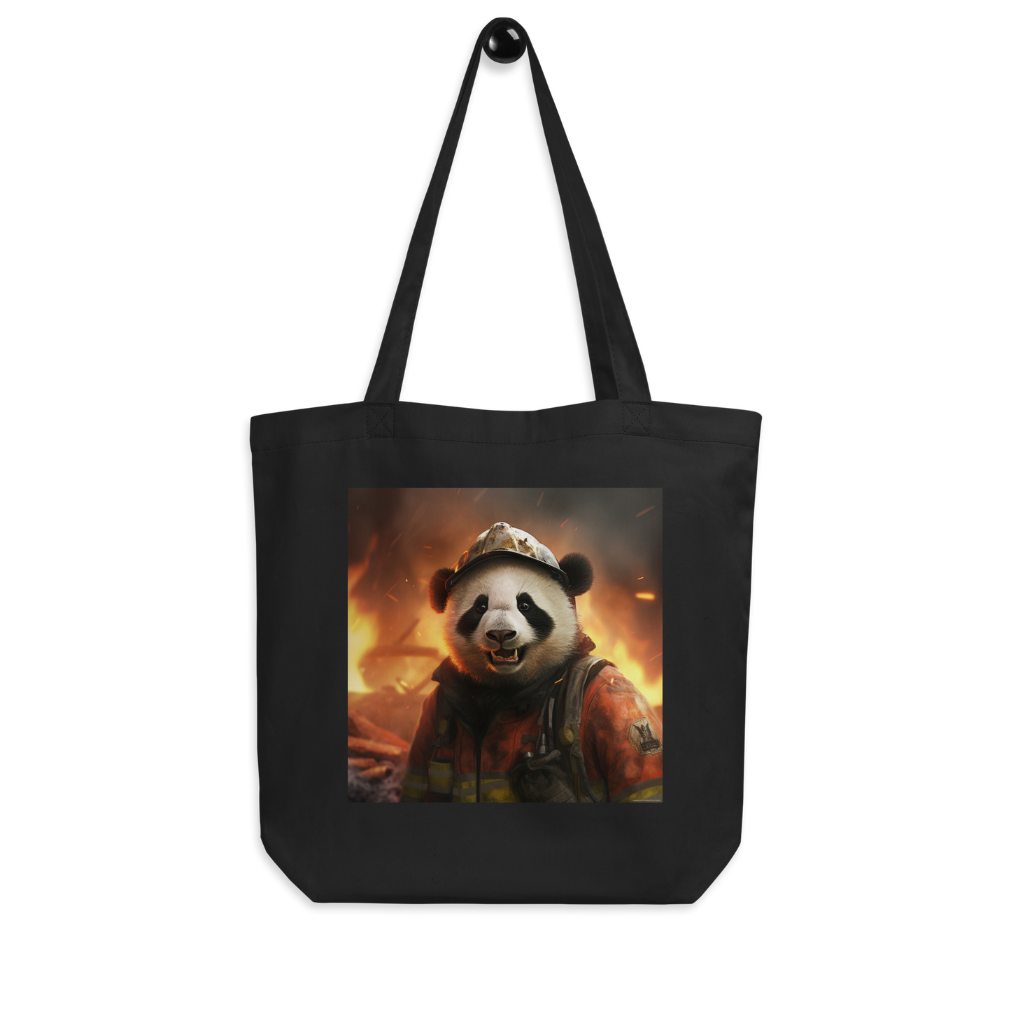 Panda Firefighter Eco Tote Bag