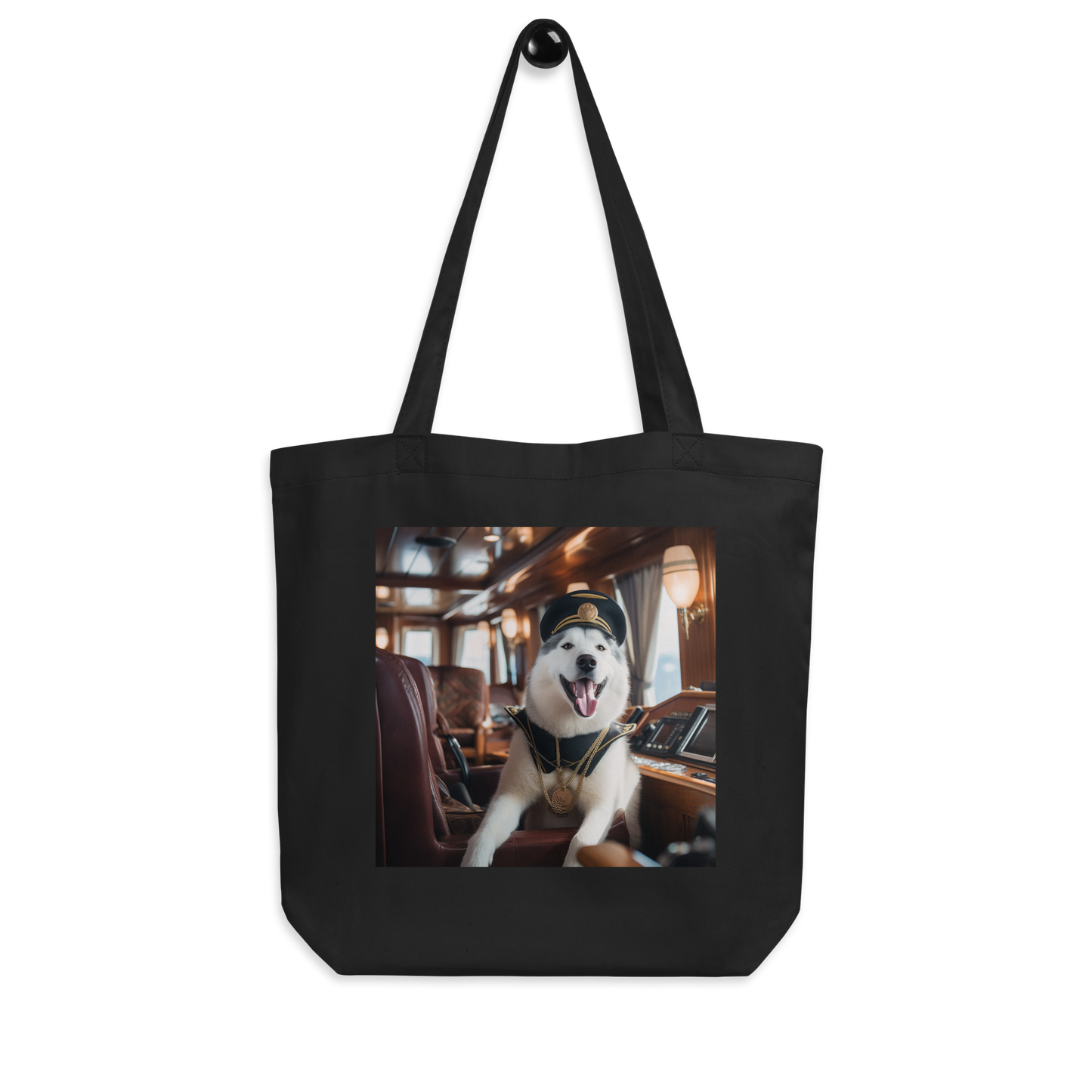 Siberian Husky CruiseShipCaptain Eco Tote Bag