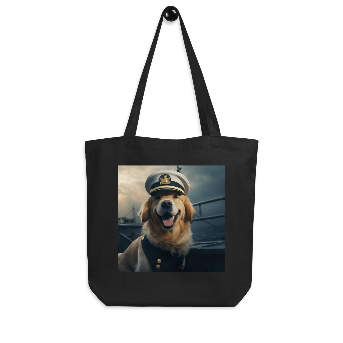 Golden Retriever NavyOfficer Eco Tote Bag