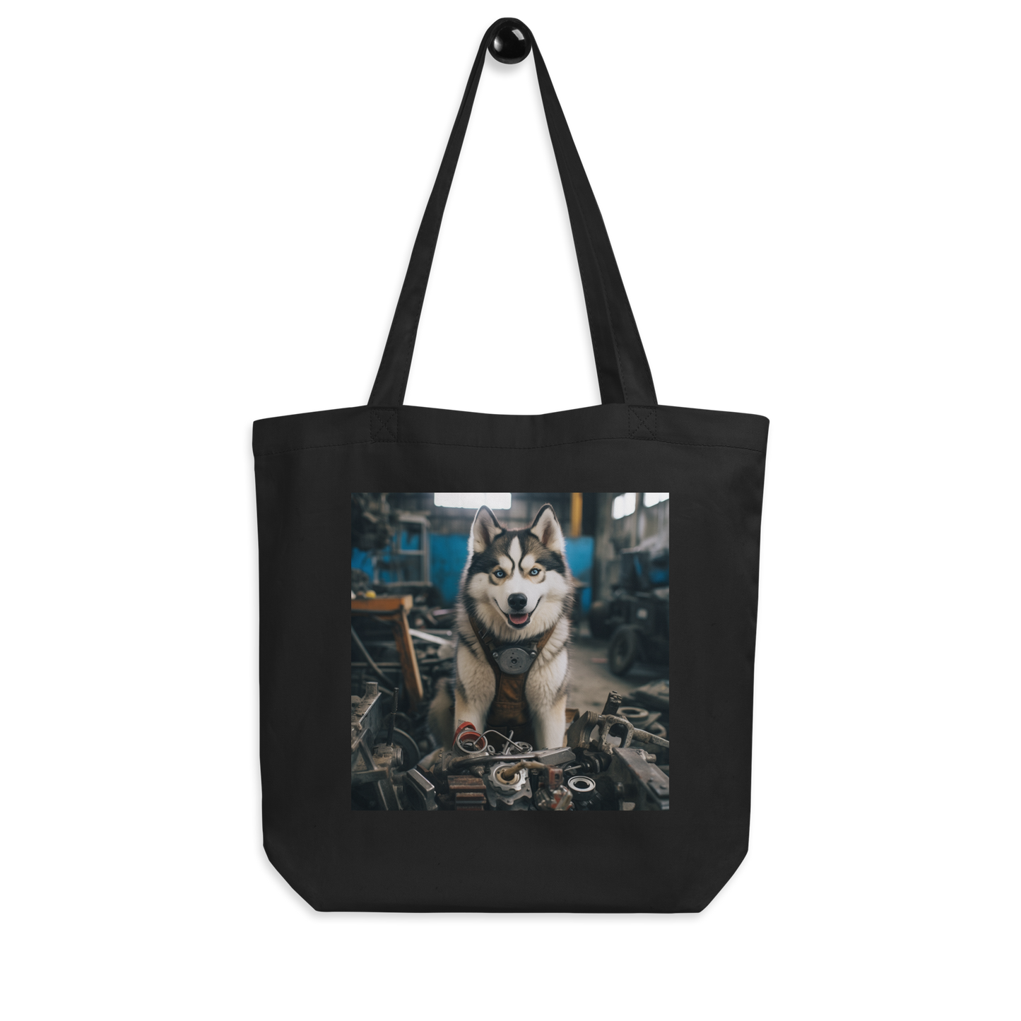 Siberian Husky AutoMechanic Eco Tote Bag