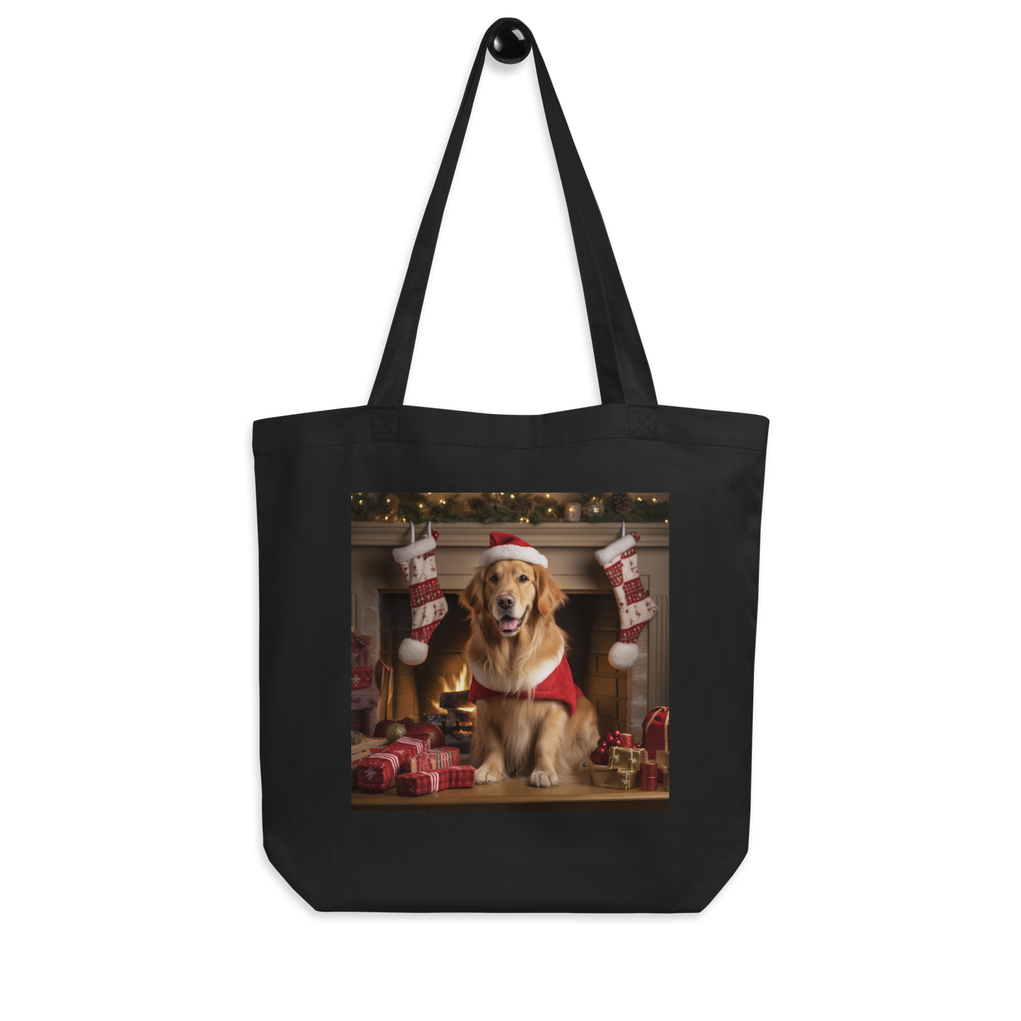 Golden Retriever Christmas Eco Tote Bag