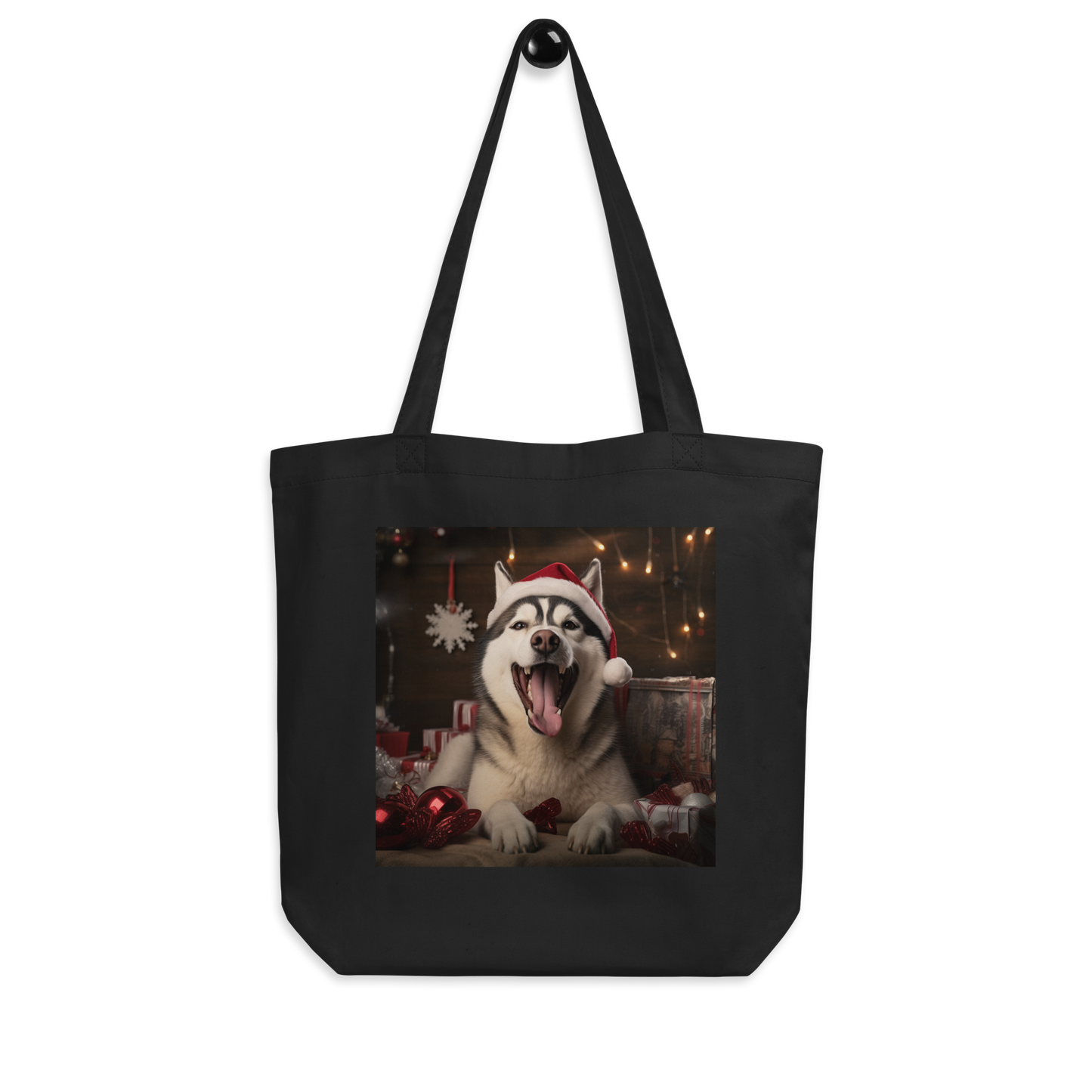 Siberian Husky Christmas Eco Tote Bag