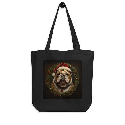 Bulldog Christmas Eco Tote Bag