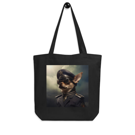 Chihuahua Air Force Officer Eco Tote Bag
