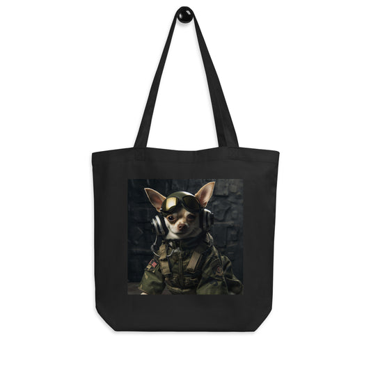 Chihuahua Military Person Eco Tote Bag