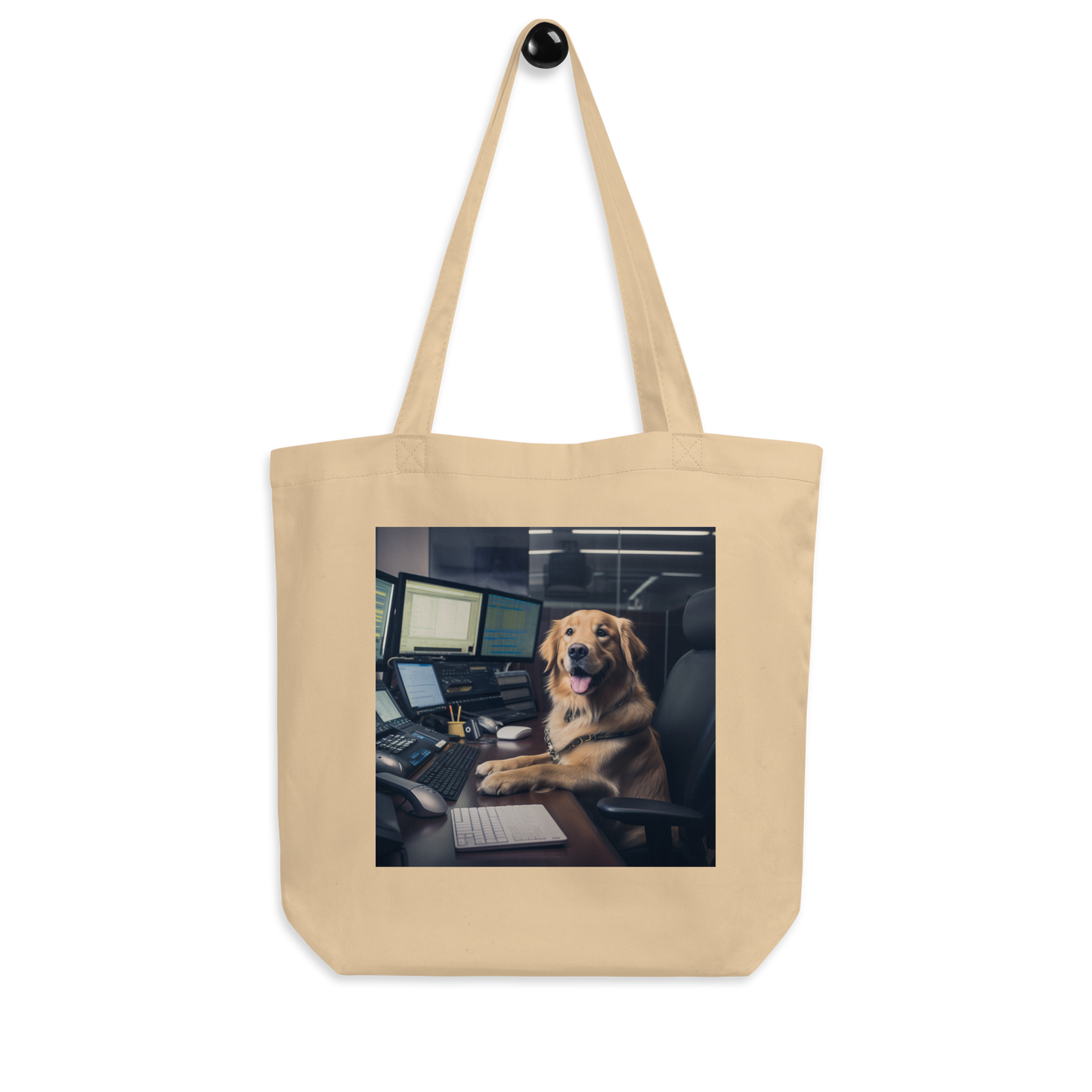 Golden Retriever Stock Trader Eco Tote Bag