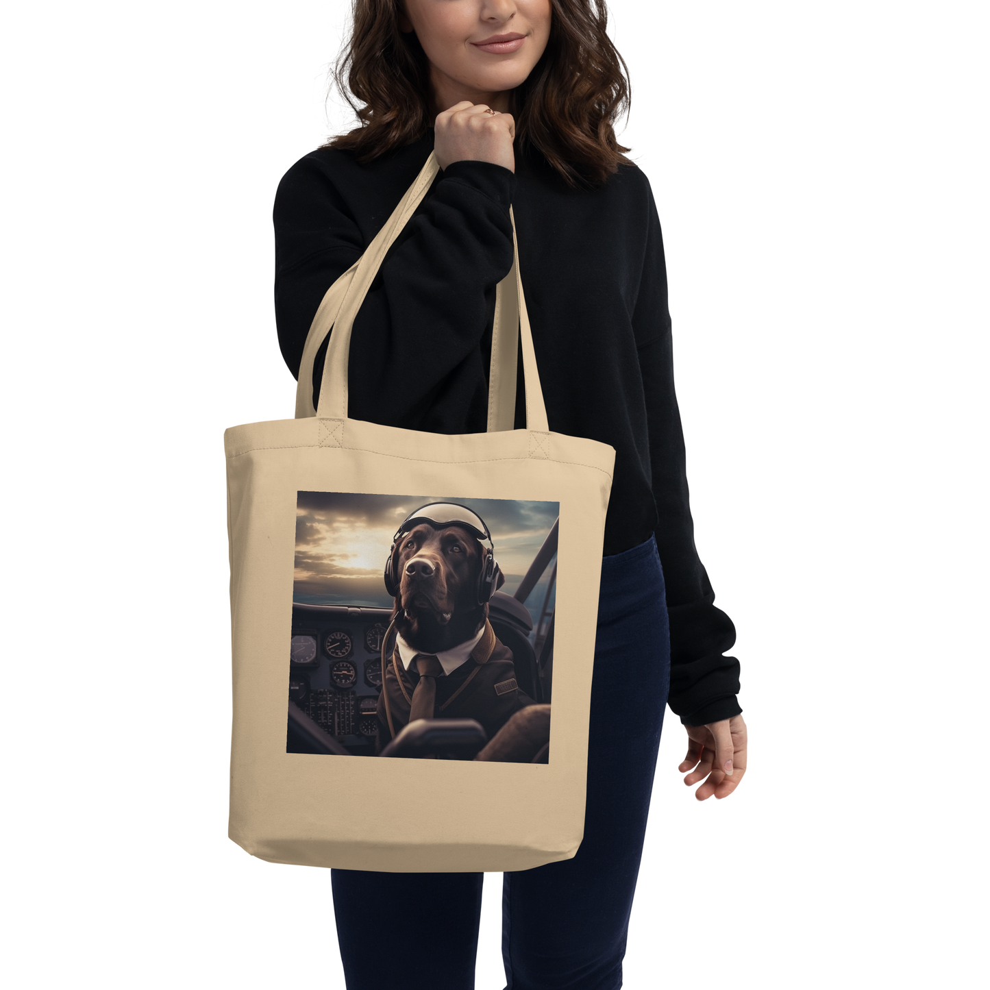 Labrador Retriever Air Force Officer Eco Tote Bag