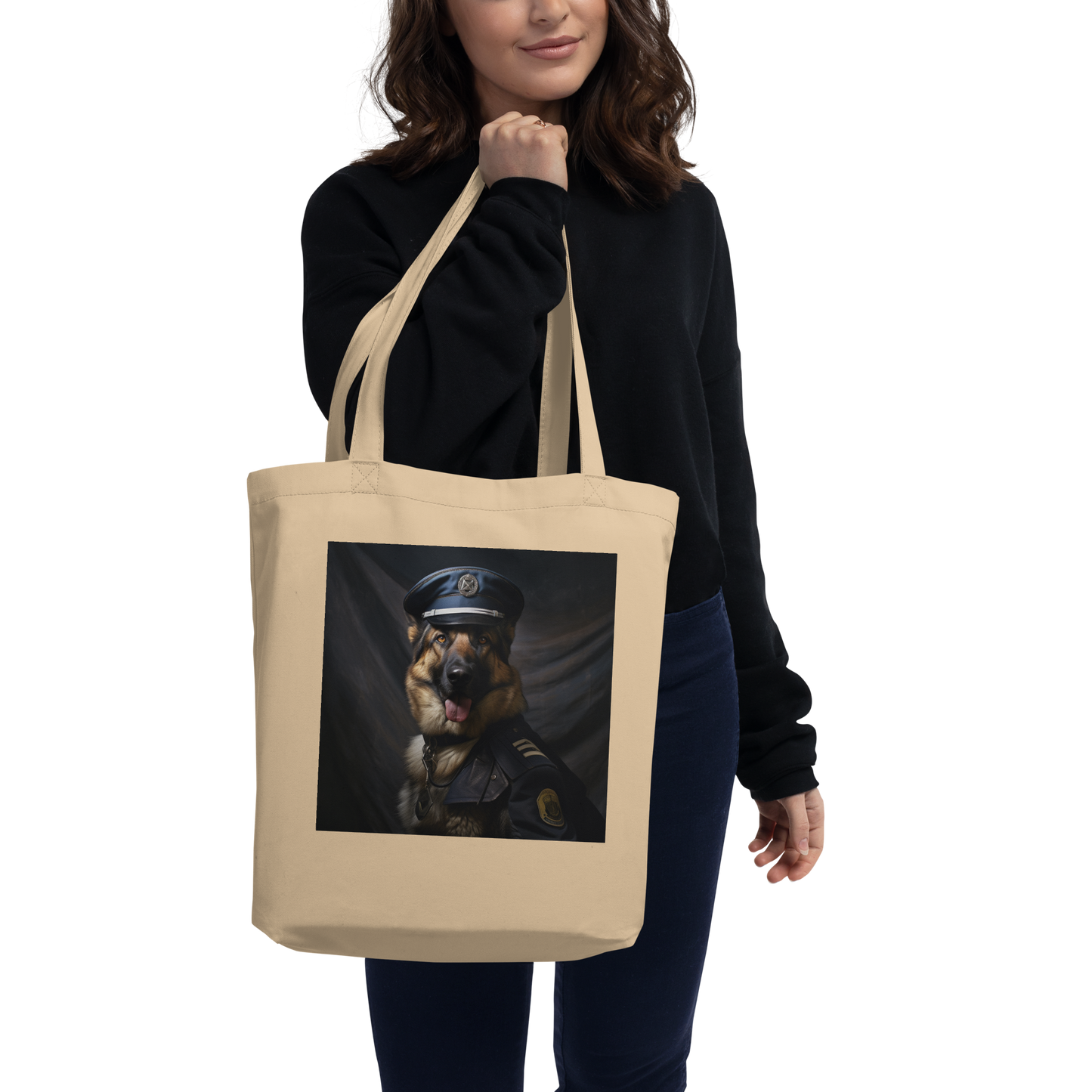 German Shepherd Air Force Officer Eco Tote Bag