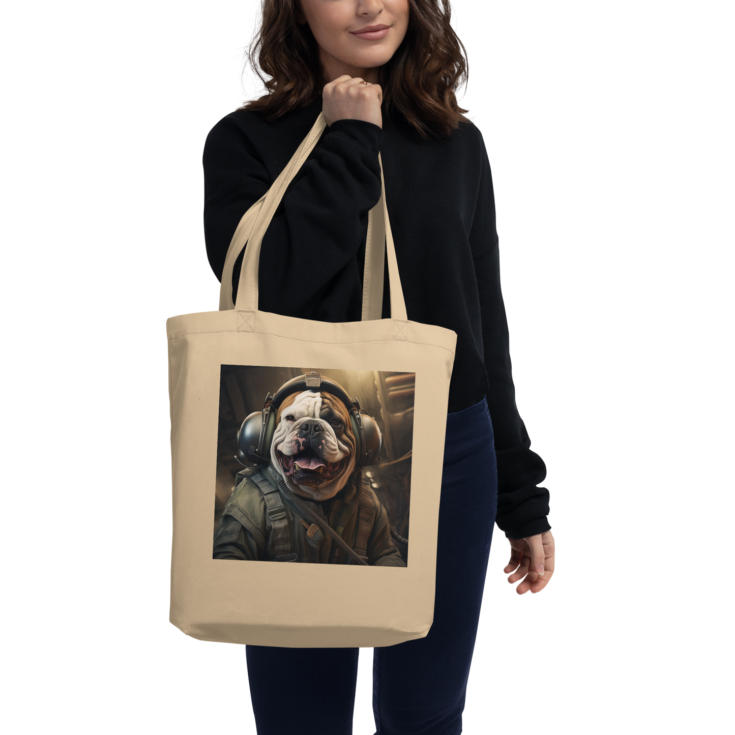 Bulldog Air Force Officer Eco Tote Bag