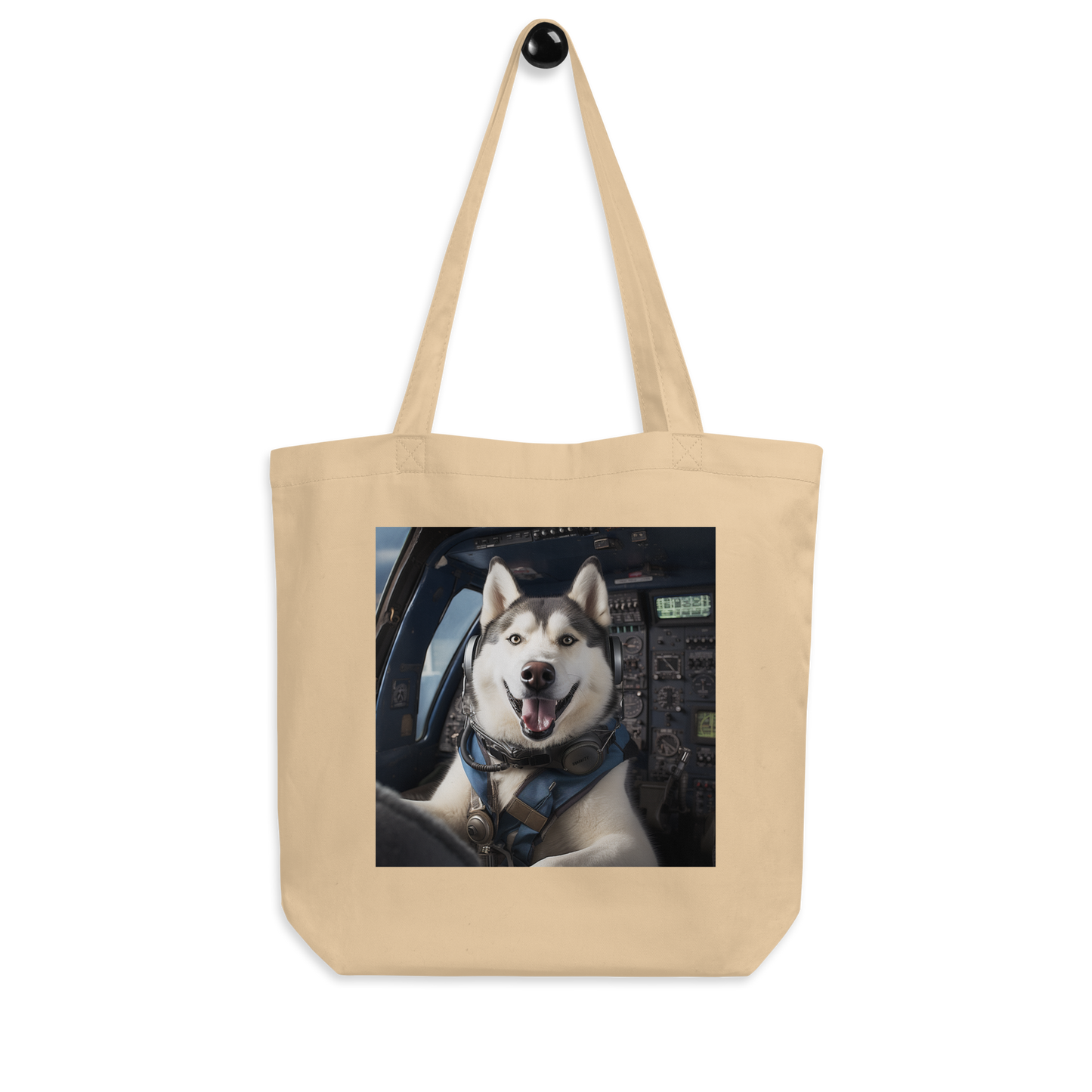 Siberian Husky Air Force Officer Eco Tote Bag