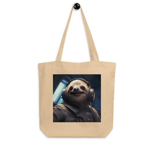Sloth Air Force Officer Eco Tote Bag