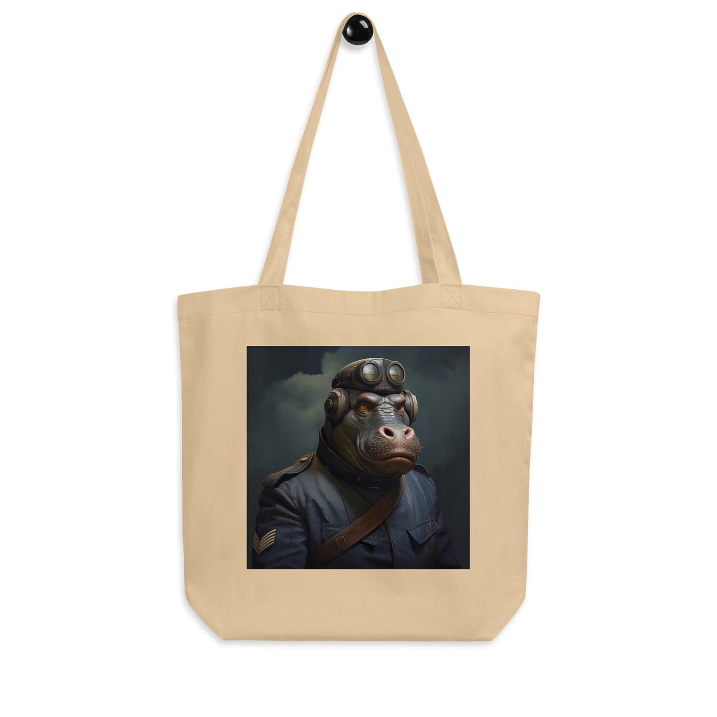 Hippo Air Force Officer Eco Tote Bag