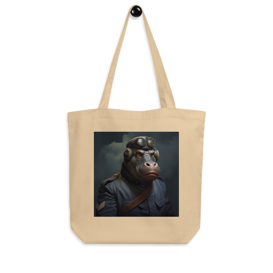 Hippo Air Force Officer Eco Tote Bag