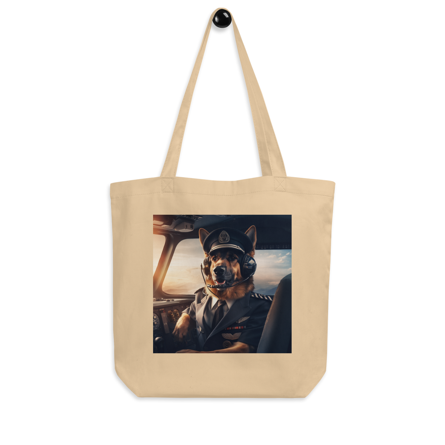 German Shepherd Airline Pilot Eco Tote Bag