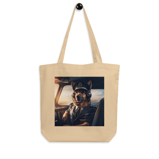 German Shepherd Airline Pilot Eco Tote Bag