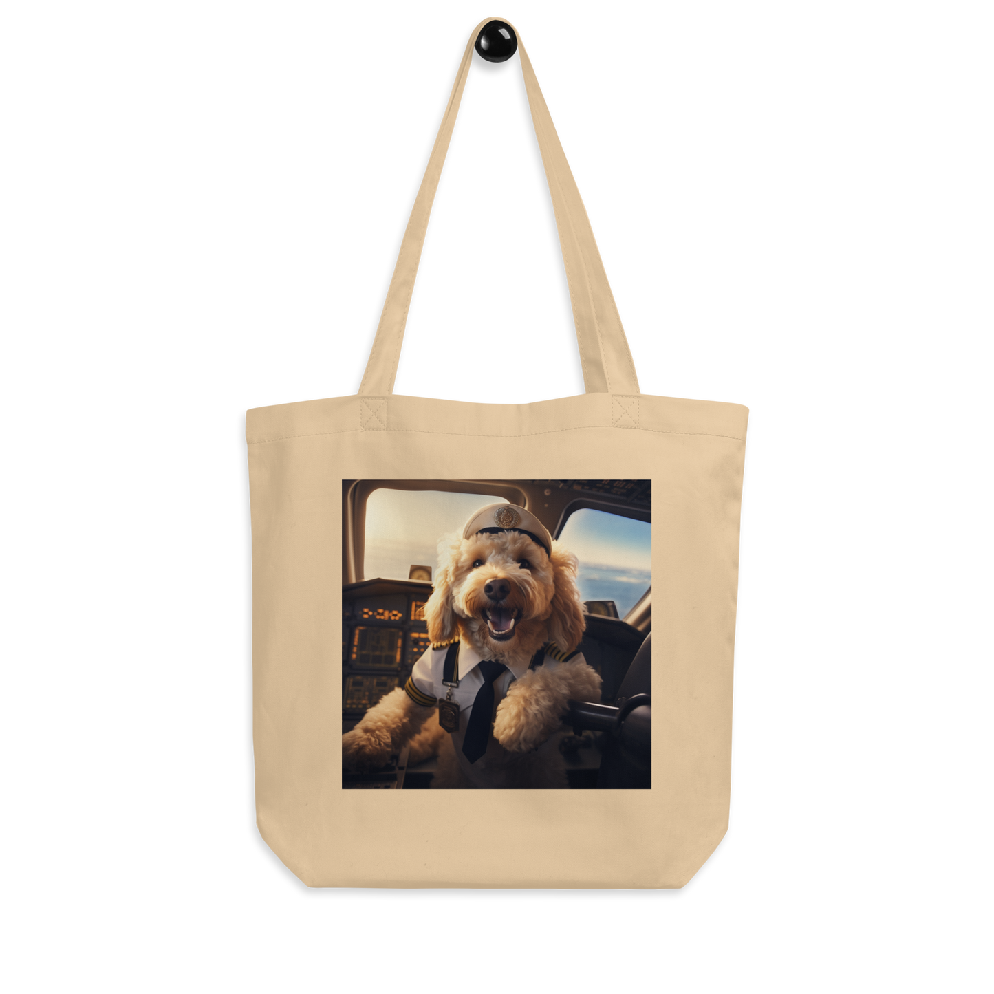 Poodle Airline Pilot Eco Tote Bag