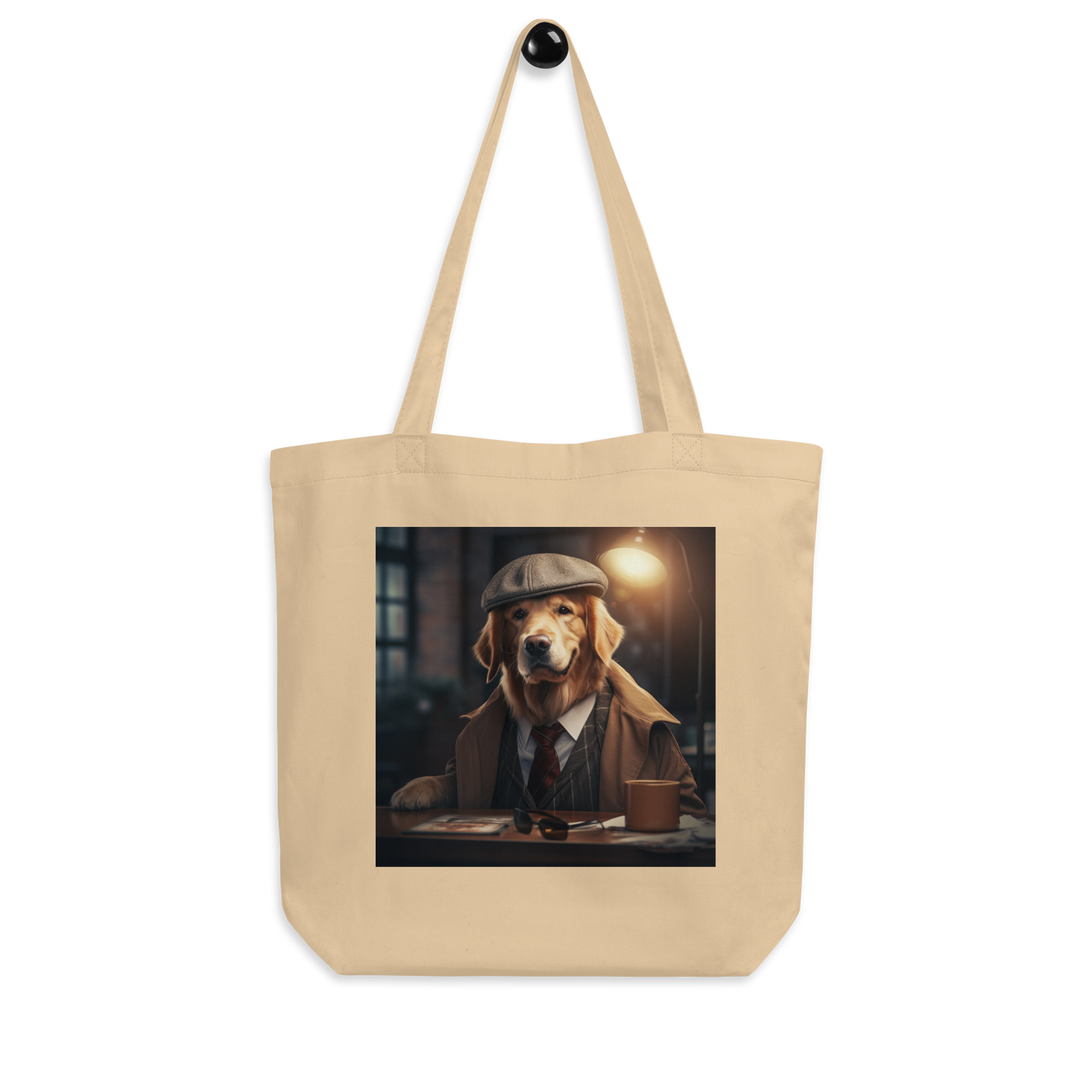 Golden Retriever Detective Eco Tote Bag