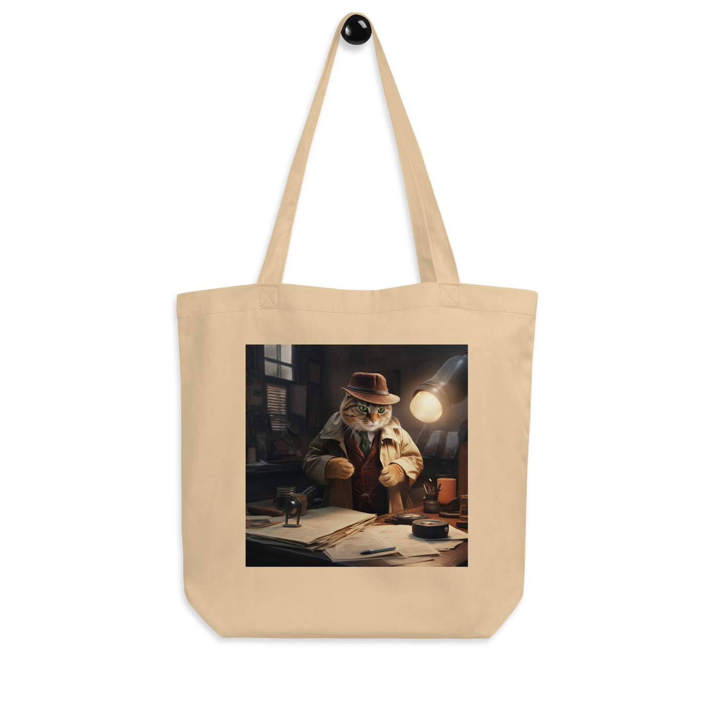 Domestic Shorthair Detective Eco Tote Bag