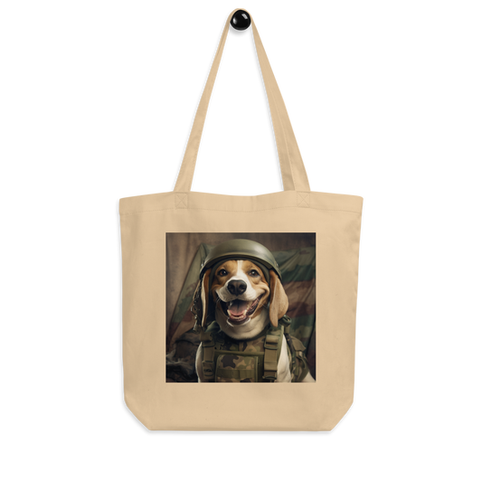 Beagle Military Person Eco Tote Bag