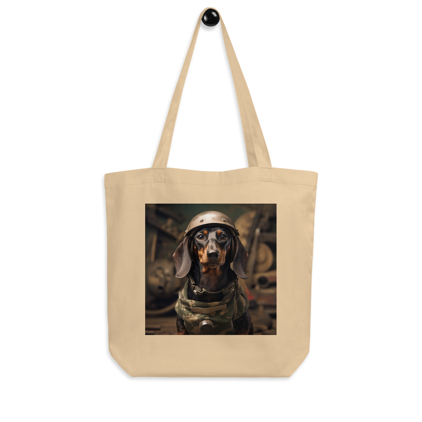 Dachshund Military Person Eco Tote Bag