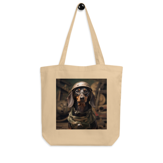 Dachshund Military Person Eco Tote Bag