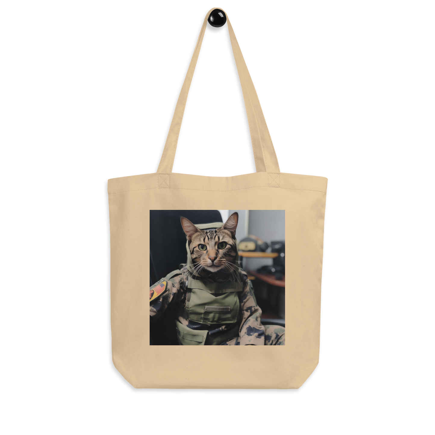 Domestic Shorthair Military Person Eco Tote Bag