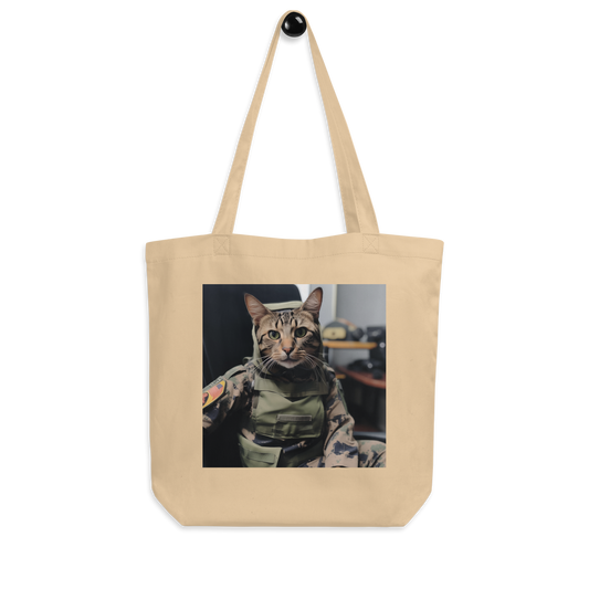 Domestic Shorthair Military Person Eco Tote Bag