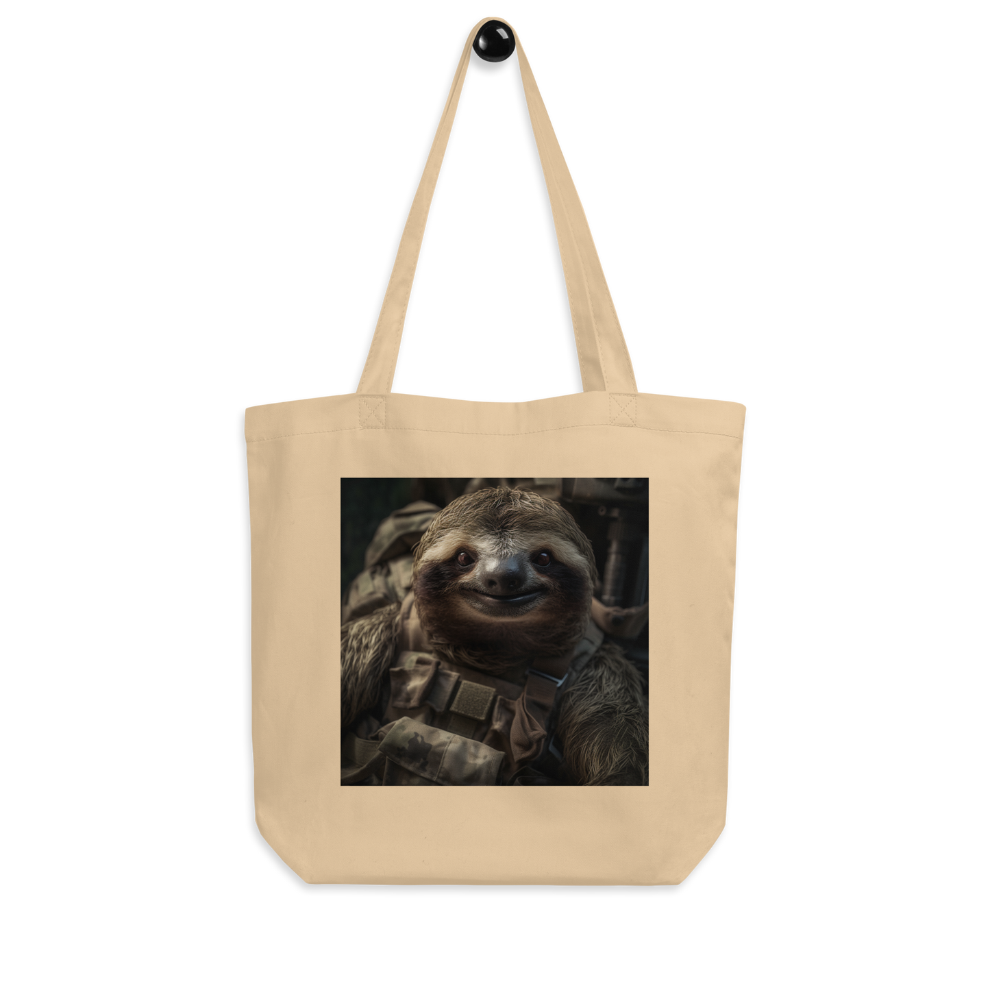 Sloth Military Person Eco Tote Bag