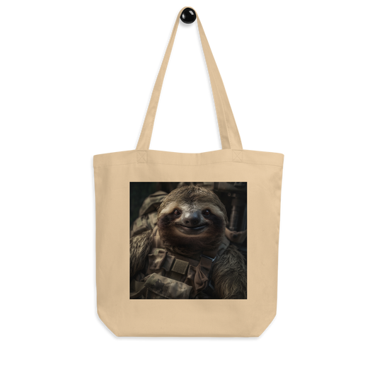 Sloth Military Person Eco Tote Bag