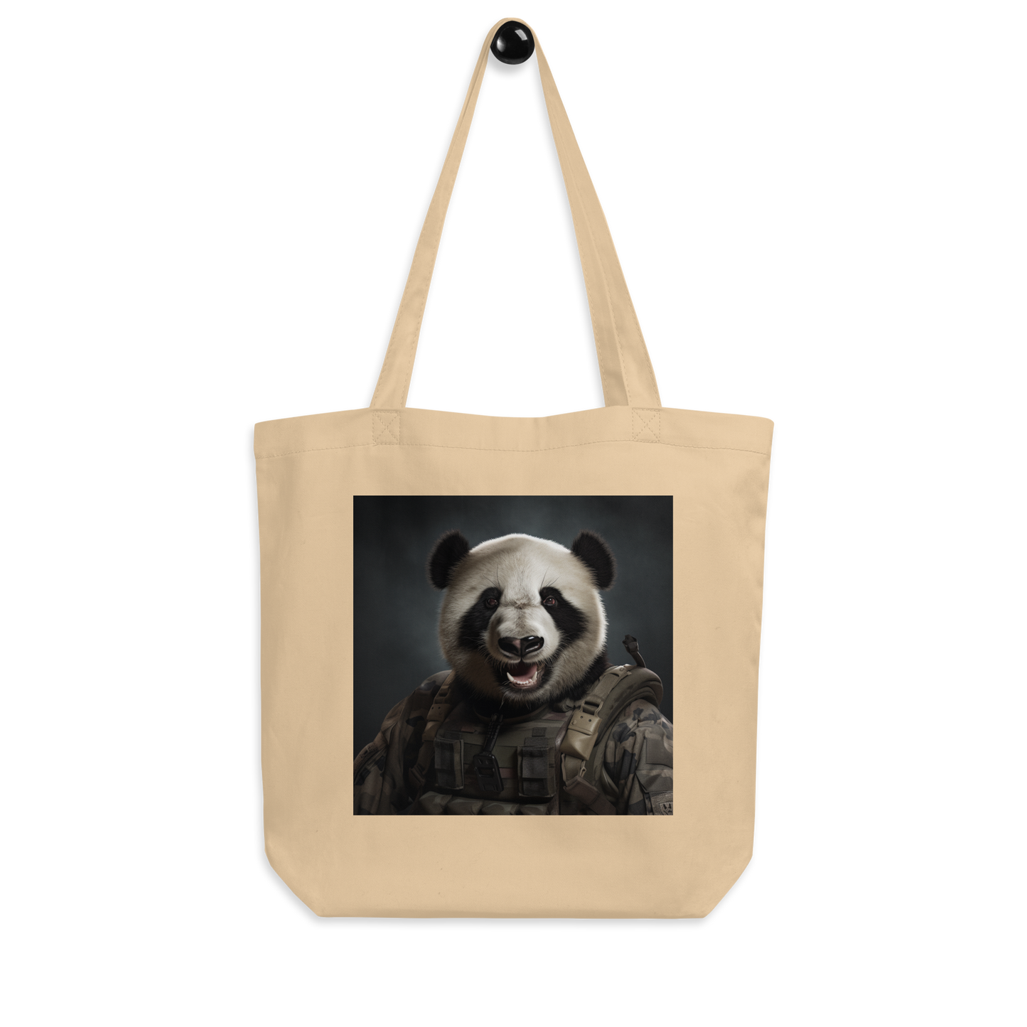 Panda Military Person Eco Tote Bag