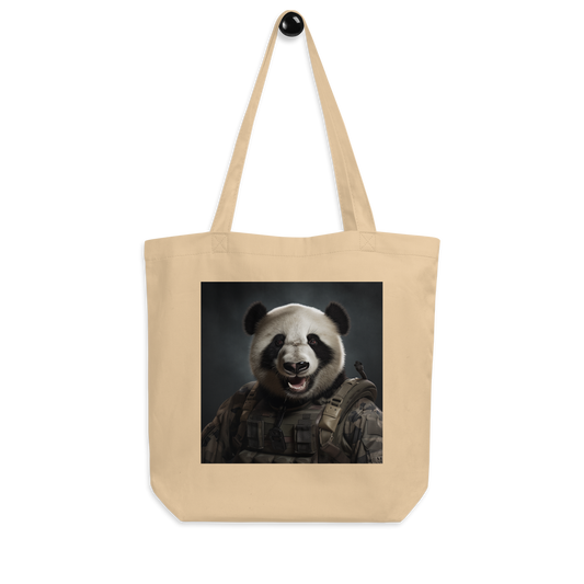 Panda Military Person Eco Tote Bag